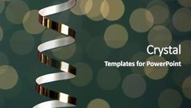  Presentation with birthday party - Slide deck having confetti happy birthday - party decoration background and a tawny brown colored foreground