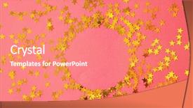  Presentation with confetti - Presentation theme enhanced with confetti in shape of stars background and a coral colored foreground