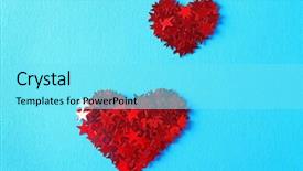  Presentation with blue stars - Slides featuring confetti in shape of stars background and a  colored foreground