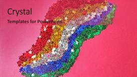  Presentation with jesus the bright morning star - Amazing PPT theme having confetti in shape of stars backdrop and a  colored foreground