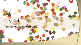  Presentation with confetti - Cool new PPT theme with confetti on white background backdrop and a lemonade colored foreground