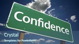  Presentation with confidence - Amazing presentation design having confidence road sign with dramatic backdrop and a ocean colored foreground