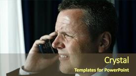  Presentation with confidence - Theme with confidence talking on his blackberry background and a tawny brown colored foreground