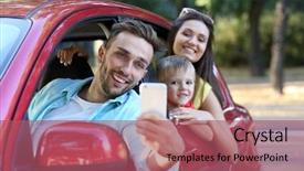  Presentation with taking care of children and parent - Colorful slide set enhanced with confidencial - parents with son taking photo backdrop and a  colored foreground