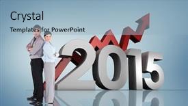  Presentation with purple business - Slides with confident business team against purple background and a light blue colored foreground