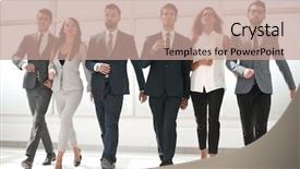  Presentation with stepping - Amazing presentation having confident business team stepping forward backdrop and a coral colored foreground