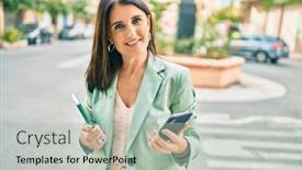  Presentation with elegant - Amazing slide deck having confident-business-woman-wearing-elegant backdrop and a light gray colored foreground