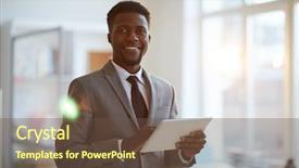  Presentation with confident - Beautiful PPT theme featuring confident businessman in formalwear looking backdrop and a tawny brown colored foreground