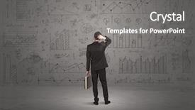  Presentation with ceative thinking - Beautiful PPT theme featuring confident businessman thinking about decisions backdrop and a gray colored foreground