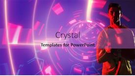  Presentation with structure design - Presentation design enhanced with confident-caucasian-sportsman-with-neon background and a lilac colored foreground