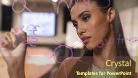  Presentation with creative writing - Slides consisting of confident-caucasian-young-businesswoman-writing background and a tawny brown colored foreground