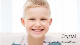  Presentation with happiness - Presentation having photo of a teacher in her 30 s sitting at a messy desk in front of a large blackboard reading a book background and a dark gray colored foreground.