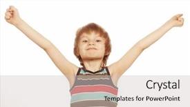  Presentation with full length portrait two men women brown sweater - Presentation theme with confident child - full length portrait background and a light gray colored foreground