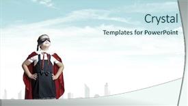  Presentation with super girl - Audience pleasing presentation consisting of confident child - girl of school age backdrop and a cool aqua colored foreground