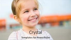  Presentation with happy kids - Cool new theme with confident child - happy kids sister and brother backdrop and a coral colored foreground