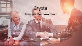  Presentation with stop violence against children - Presentation having confident corporate people shaking hands background and a  colored foreground