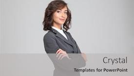  Presentation with successful - Presentation theme featuring confident-curly-happy-successful-young background and a light gray colored foreground