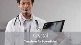  Presentation with lab coat - Slides consisting of coat examining medical x-ray background and a gray colored foreground