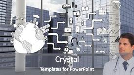  Presentation with composite material black carbon fiber - Slide deck with green button with webcam - 3d background and a seafoam green colored foreground