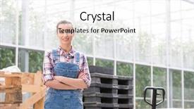  Presentation with pallet - PPT layouts enhanced with confident farmer with pallet background and a white colored foreground