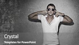  Presentation with role model - Theme consisting of confident fashion - handsome young male model posing background and a gray colored foreground