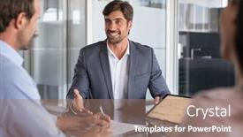  Presentation with business growth - PPT layouts consisting of confident-financial-agent-showing-growth background and a coral colored foreground