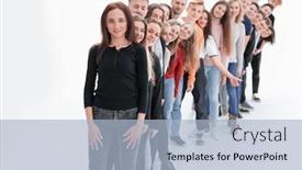  Presentation with first - Amazing PPT theme having confident-guy-standing-first backdrop and a light blue colored foreground