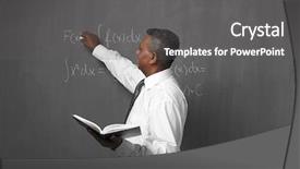  Presentation with math teacher - Colorful PPT layouts enhanced with confident indian teacher writing math backdrop and a gray colored foreground