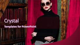  Presentation with lady - Amazing presentation having confident lady wearing sunglasses amd backdrop and a wine colored foreground