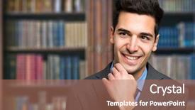  Presentation with lawyer - Slides having confident lawyer portrait background and a coral colored foreground