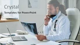  Presentation with lab coat - Slide deck having confident-male-clinician-in-lab background and a lemonade colored foreground