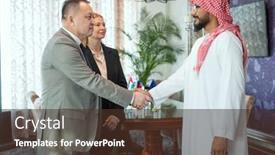  Presentation with negotiating - Presentation enhanced with confident-mature-businessman-in-suit background and a tawny brown colored foreground