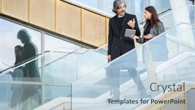  Presentation with points - Beautiful PPT theme featuring confident-mature-businessman backdrop and a sky blue colored foreground