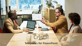  Presentation with data analyst - PPT theme enhanced with confident-mature-male-analyst-showing background and a lemonade colored foreground