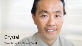  Presentation with cancer - Audience pleasing PPT theme consisting of confident mature male cancer backdrop and a soft green colored foreground