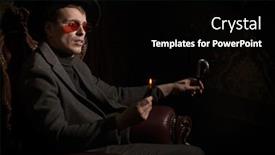  Presentation with gangster - Audience pleasing presentation design consisting of confident-mature-man-in-stylish backdrop and a black colored foreground