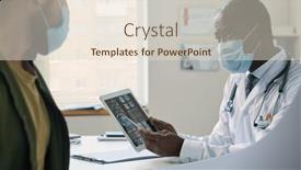  Presentation with exam results - Theme having confident-mature-radiologist-in-mask background and a lemonade colored foreground