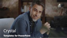  Presentation with older adult - Theme with confident-older-white-man background and a tawny brown colored foreground