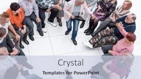  Presentation with older woman - Presentation theme with confident-older-woman-standing background and a lemonade colored foreground