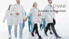  Presentation with rescue - Amazing PPT layouts having confident-paramedics-stepping backdrop and a white colored foreground