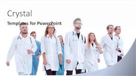  Presentation with stepping - Colorful presentation enhanced with confident-paramedics-stepping backdrop and a white colored foreground