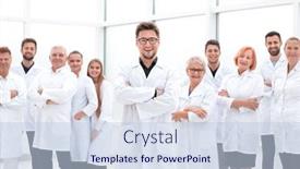  Presentation with team leader - Presentation consisting of confident-scientific-leader-standing background and a lemonade colored foreground