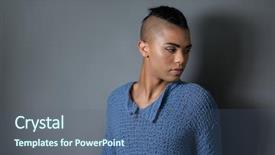  Presentation with transgender - Theme with transgenero - confident transgender woman looking away background and a  colored foreground