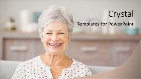  Presentation with confident - Colorful theme enhanced with confident women - portrait of senior woman sitting backdrop and a light gray colored foreground