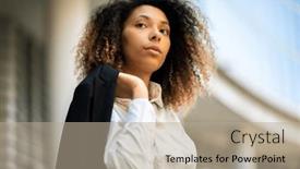  Presentation with urban - Presentation having confident-young-afro-american-female background and a mint green colored foreground