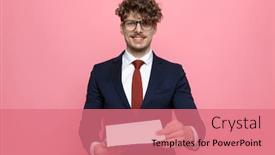  Presentation with navy blue - Amazing presentation design having confident-young-businessman-in-navy backdrop and a coral colored foreground