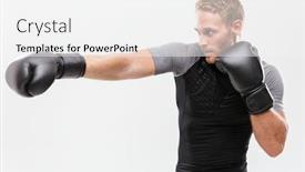  Presentation with confident - Cool new presentation theme with young fit sportsman wearing boxing backdrop and a white colored foreground