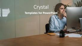  Presentation with entrepreneur - Amazing theme having confident-young-serious-man-entrepreneur backdrop and a coral colored foreground