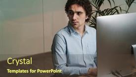  Presentation with entrepreneur - Audience pleasing theme consisting of confident-young-serious-man-entrepreneur backdrop and a tawny brown colored foreground