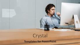  Presentation with entrepreneur - Slide deck consisting of confident-young-serious-man-entrepreneur background and a coral colored foreground